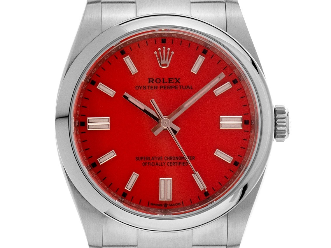 Rolex Oyster Perpetual 36 in Korrallenrot