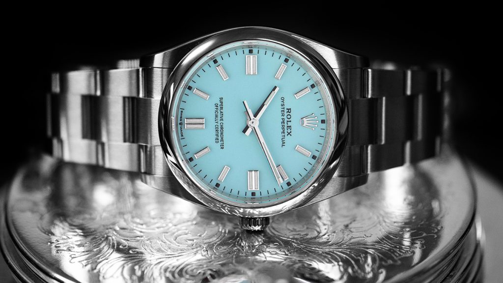 Rolex Oyster Perpetual 36, Referenz 126000, im begehrten Tiffany-Blue