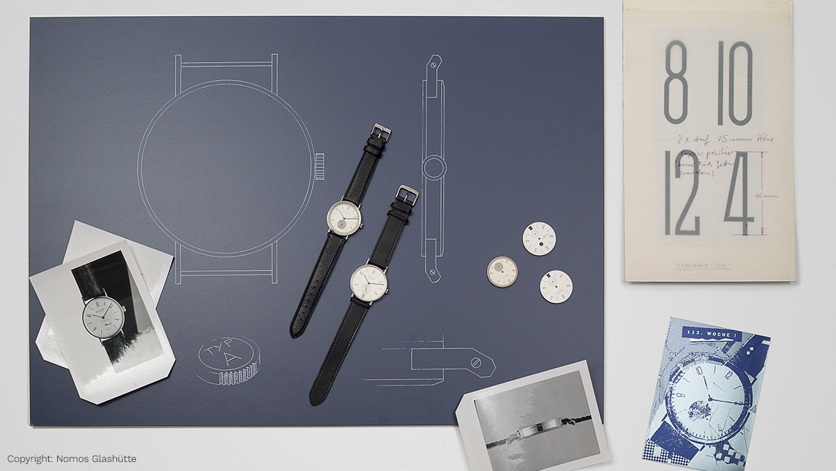 Design entsteht: Tangente I Copyright: Nomos Glashütte