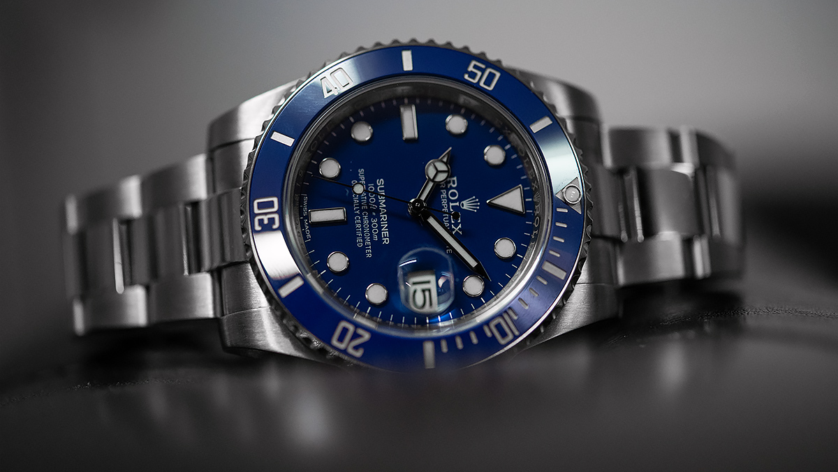 Rolex Submariner mit blauem Zifferblatt