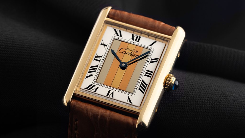 Cartier Tank mit Trinity Dial