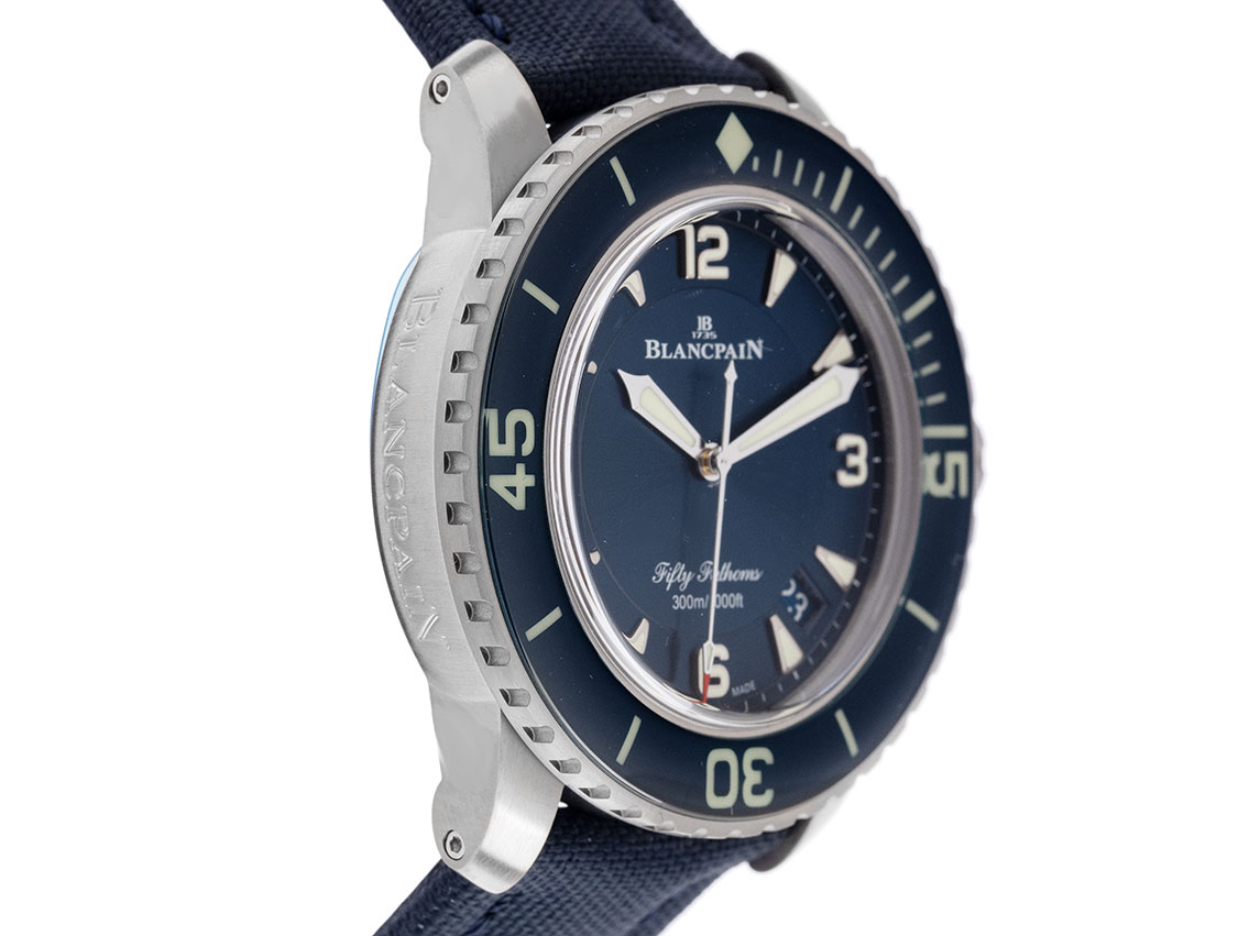 Blancpain Fifty Fathoms titanium Bracelet Segeltuch 45mm