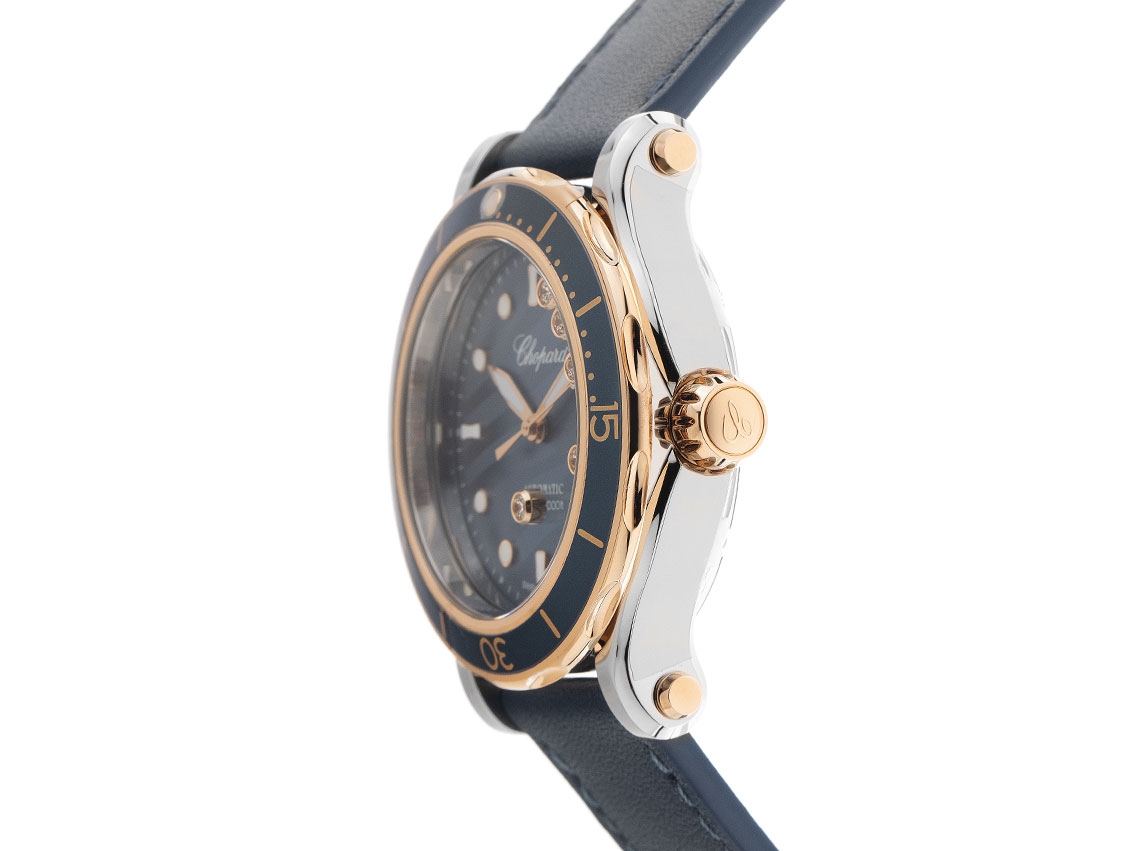 Chopard Happy Ocean Diamanten Stahl Ros gold Armand Leder