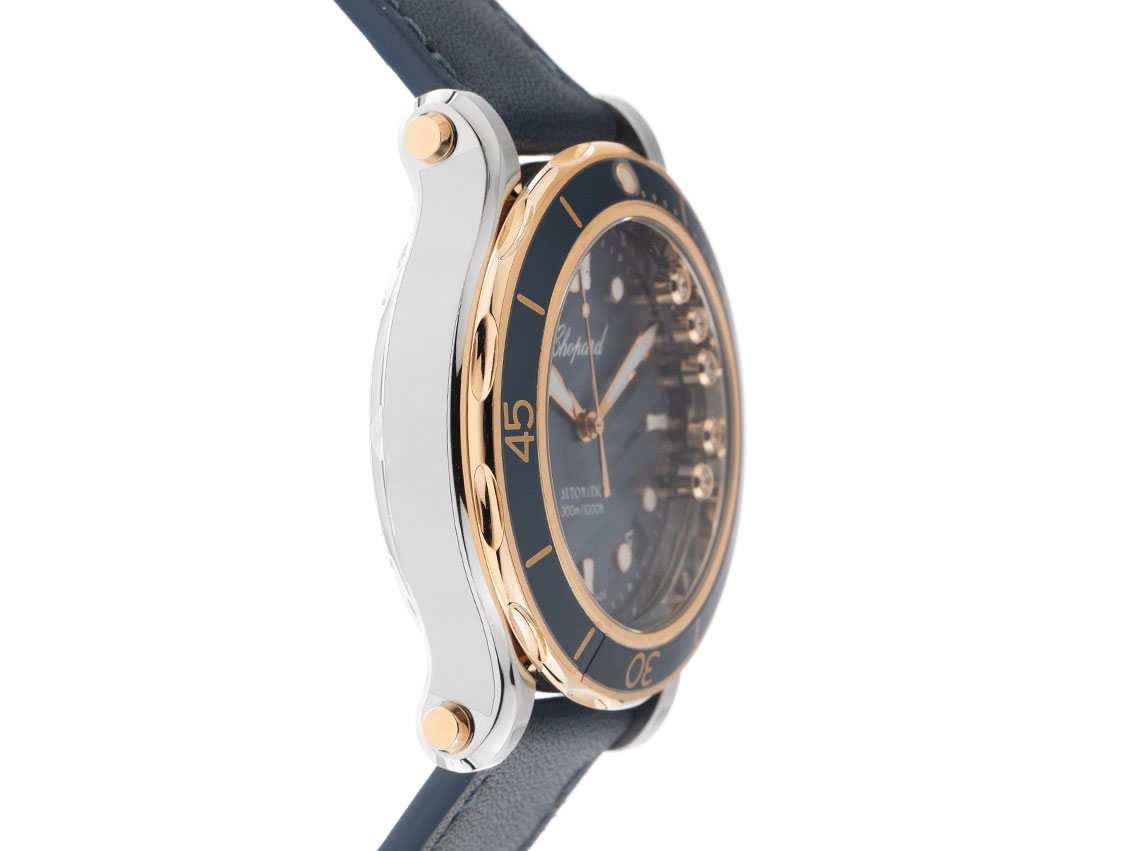 Chopard Happy Ocean Diamanten Stahl Ros gold Armand Leder