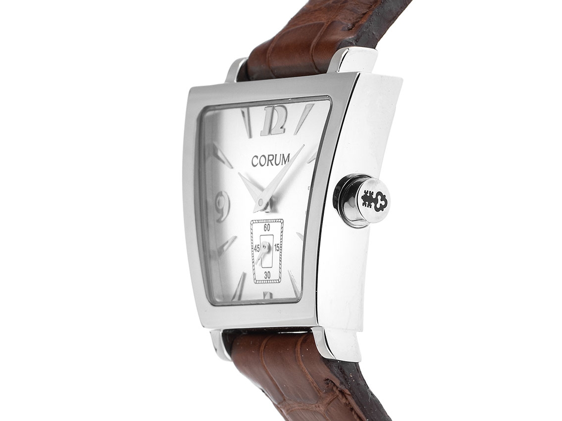 Corum Trapeze Edelstahl Armand Leder Faltschlie e 29 x 26mm