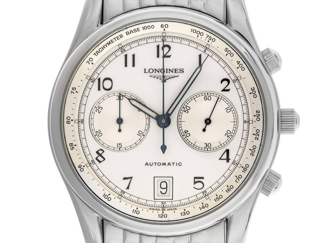 Longines 30 mins Chronograph stainless steel Bracelet