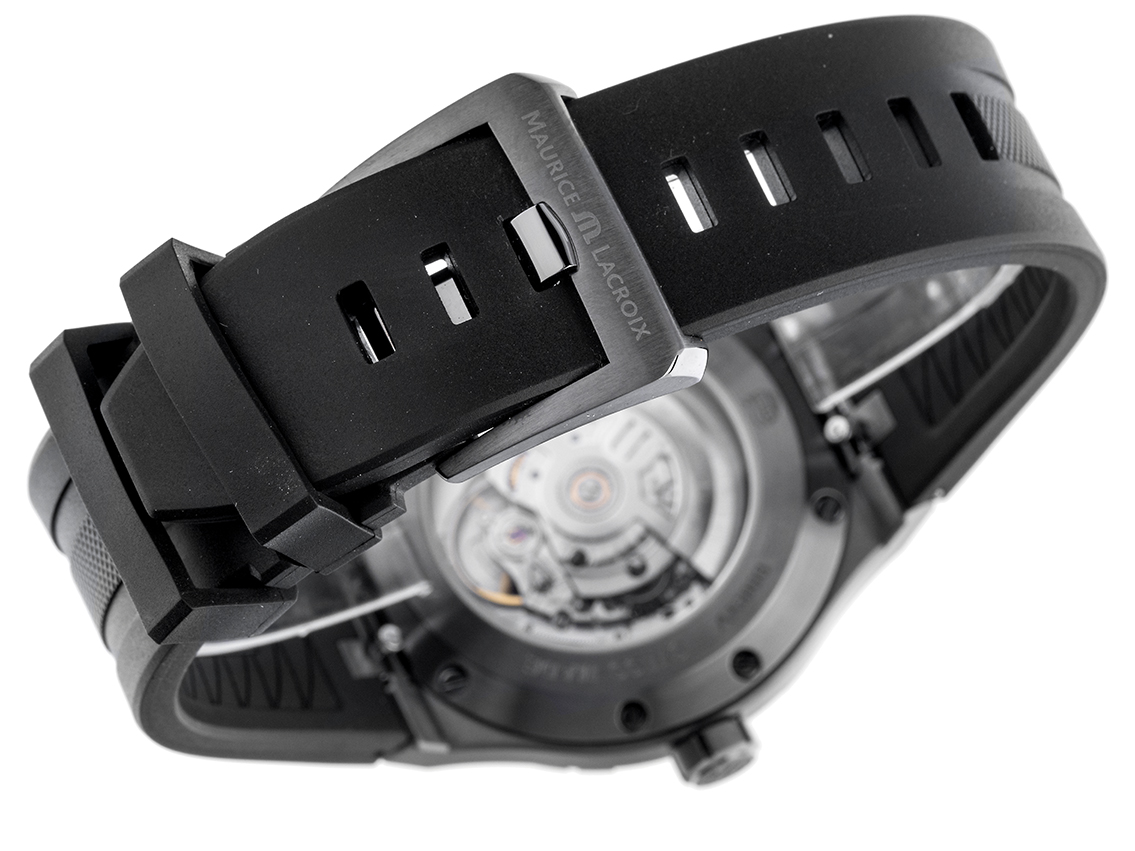 Maurice Lacroix Aikon steel PVD coated Bracelet rubber 42mm