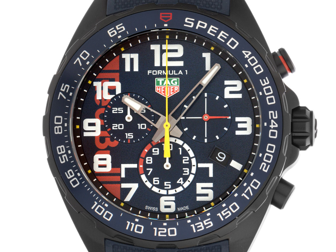 Tag Heuer Formula 1 Chronograph x Oracle Red Bull Racing Limited Edelstahl Armand Kautschuk blau 43mm Ungetragen 10000077366 Germany Watch