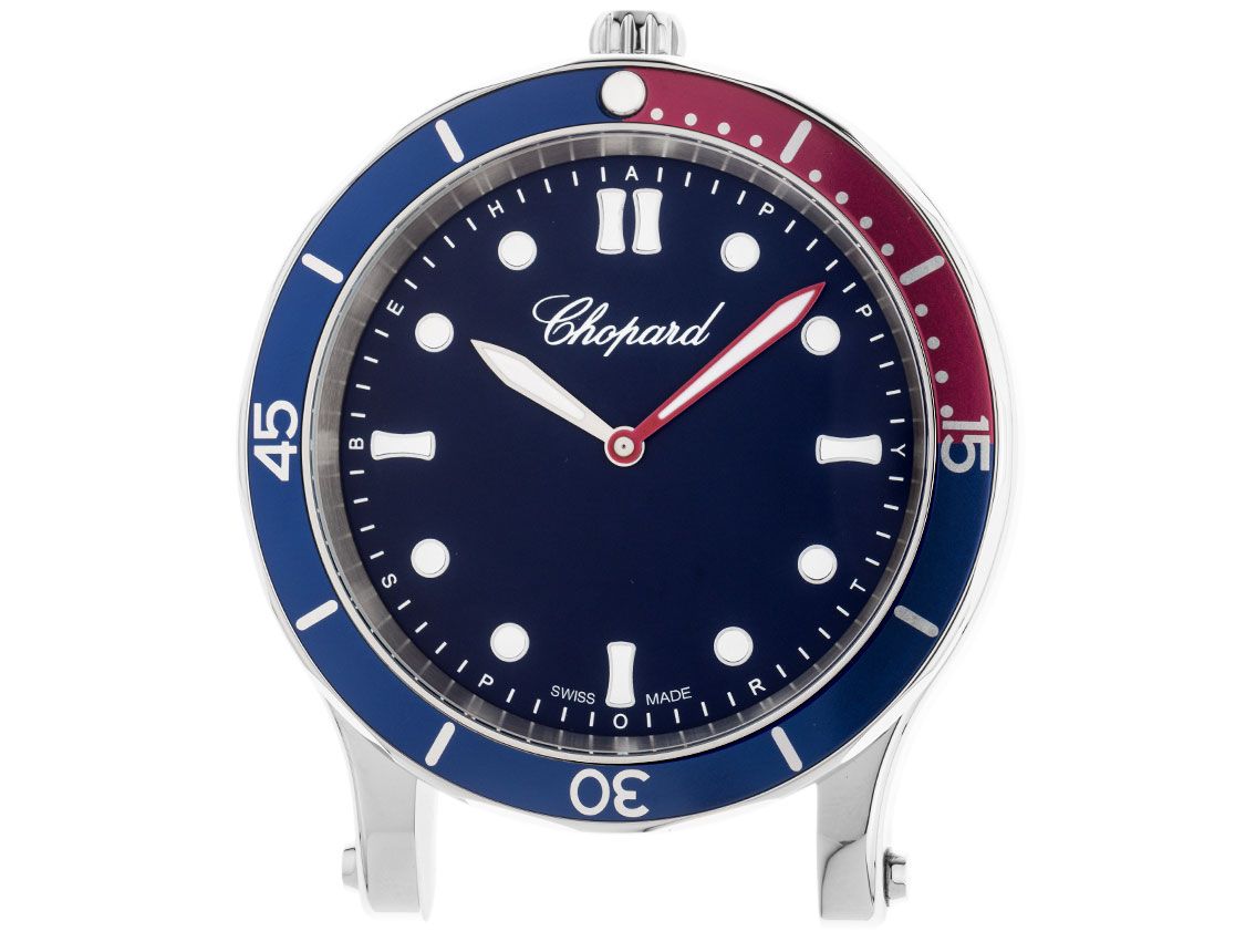 Chopard Happy Ocean Tischuhr Edelstahl Armand 79mm